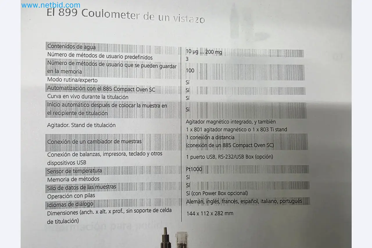 Type 899 buy used Titrator used for coulometric water content determination ...