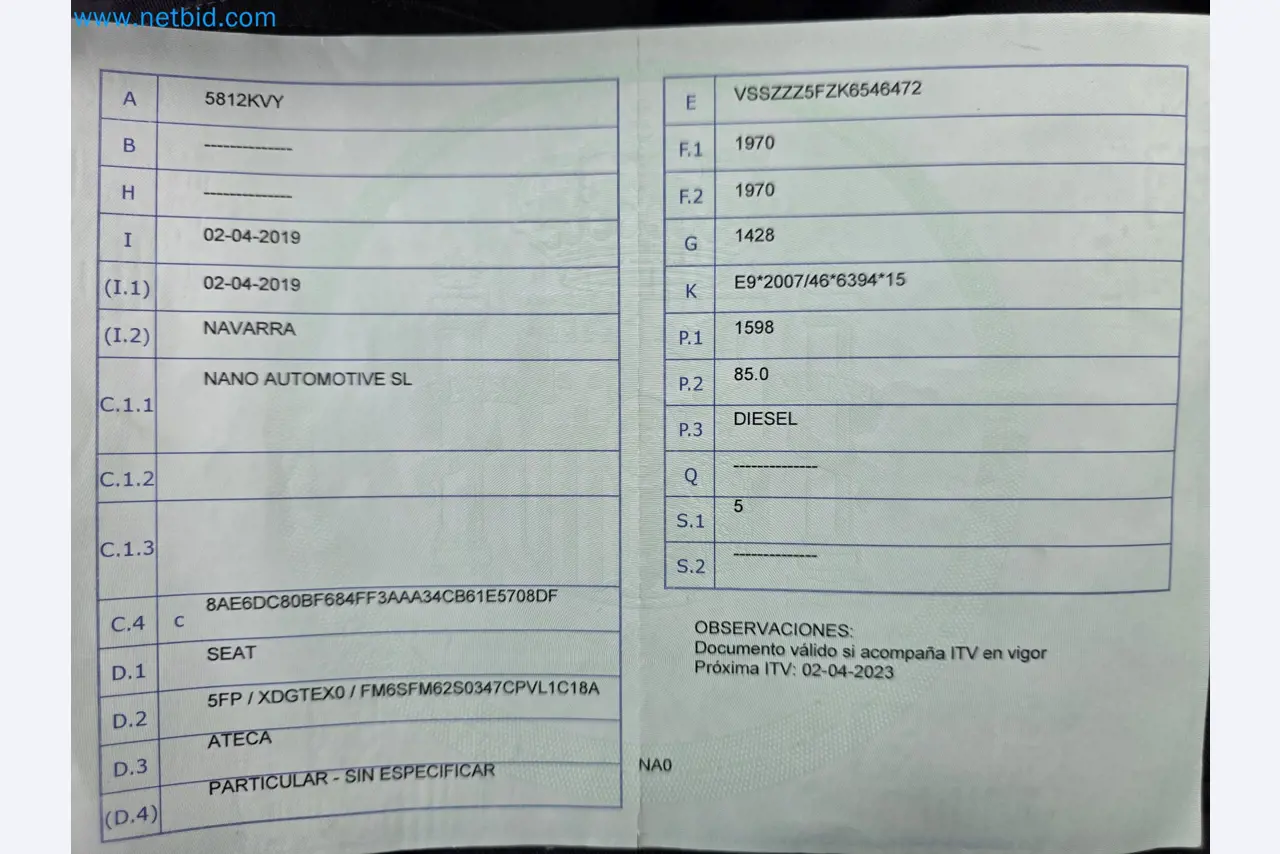 Vente aux enchères exclusive pour insolvabilité : machines, outils et équipements d'usine de Nano Automotive en Espagne-31