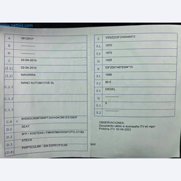 Vente aux enchères exclusive pour insolvabilité : machines, outils et équipements d'usine de Nano Automotive en Espagne-31