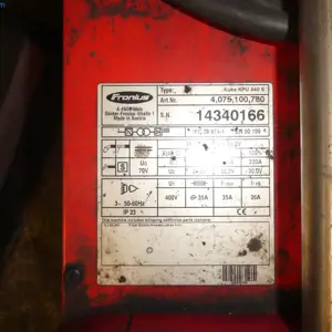 Soldadora de arco con protección de gas Fronius Kuka KPU 440S
