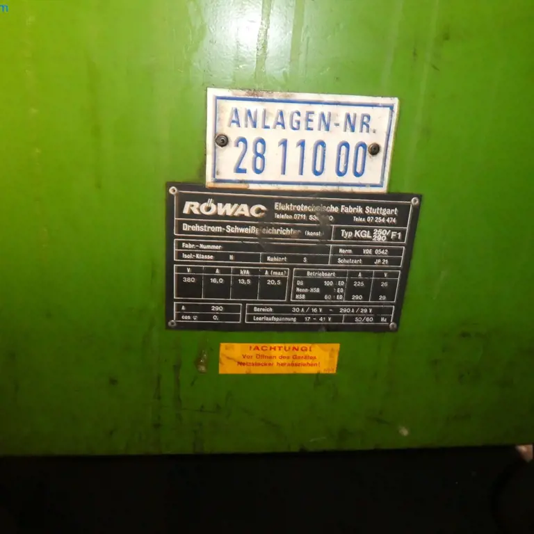 Varilni stroj MIG/MAG RÖWAC KQL 300-F1