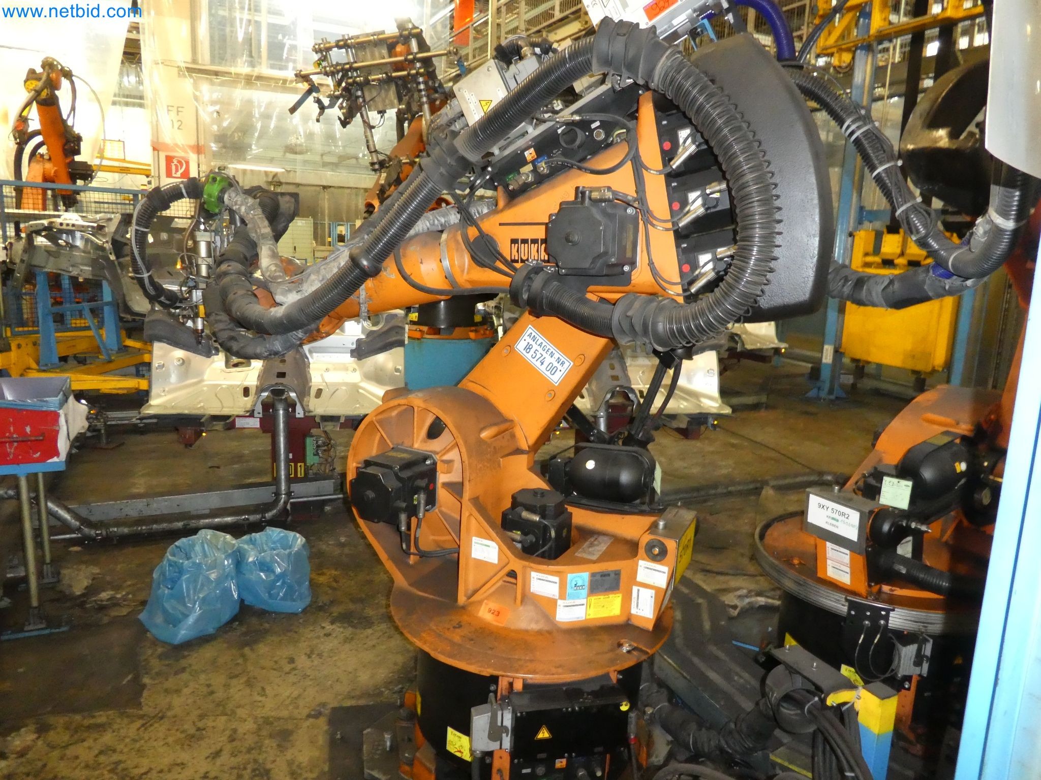 Robots, welding equipment and assembly accessories from the automotive industry-96