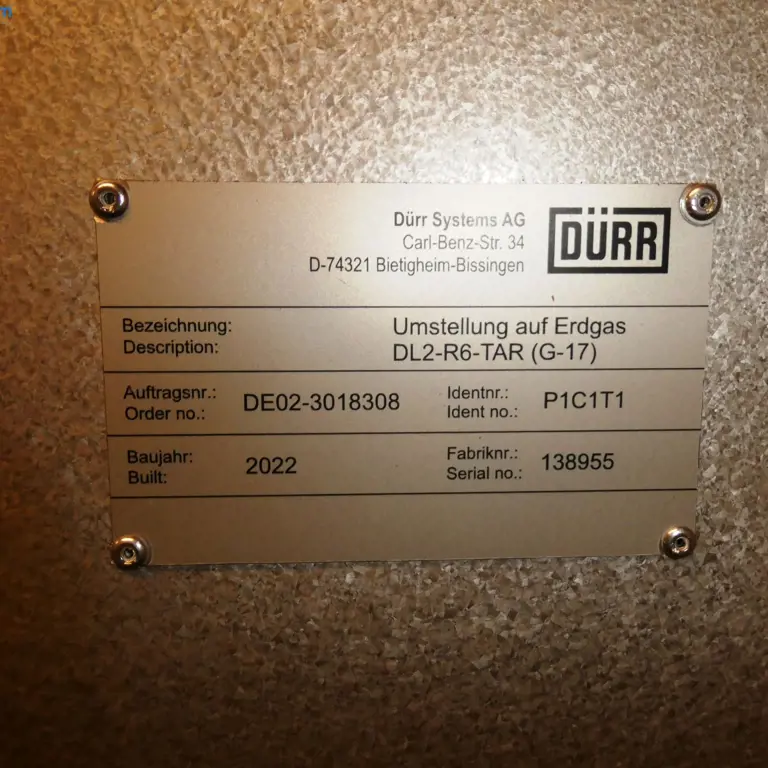 System oczyszczania powietrza wylotowego DÜRR Ecopure TAR 1108 S