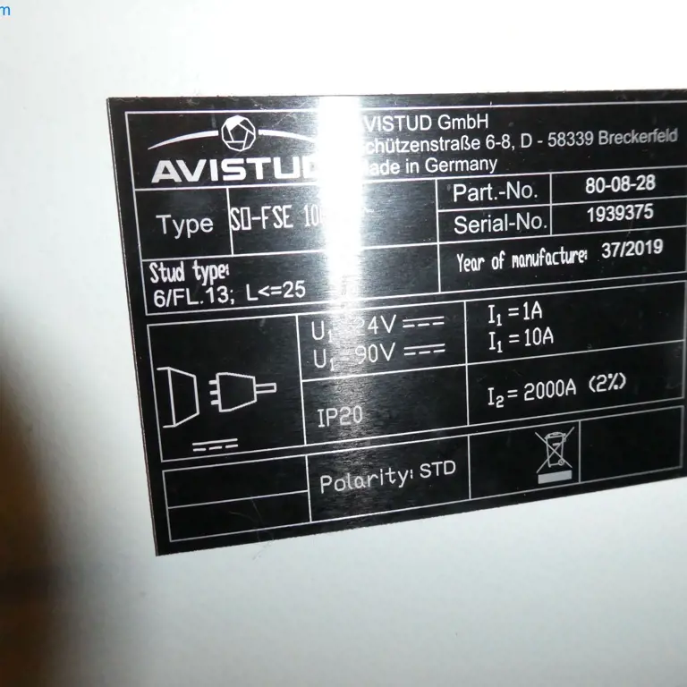 Sistema de soldadura de espárragos (9XY SR4573) Nelson N4S