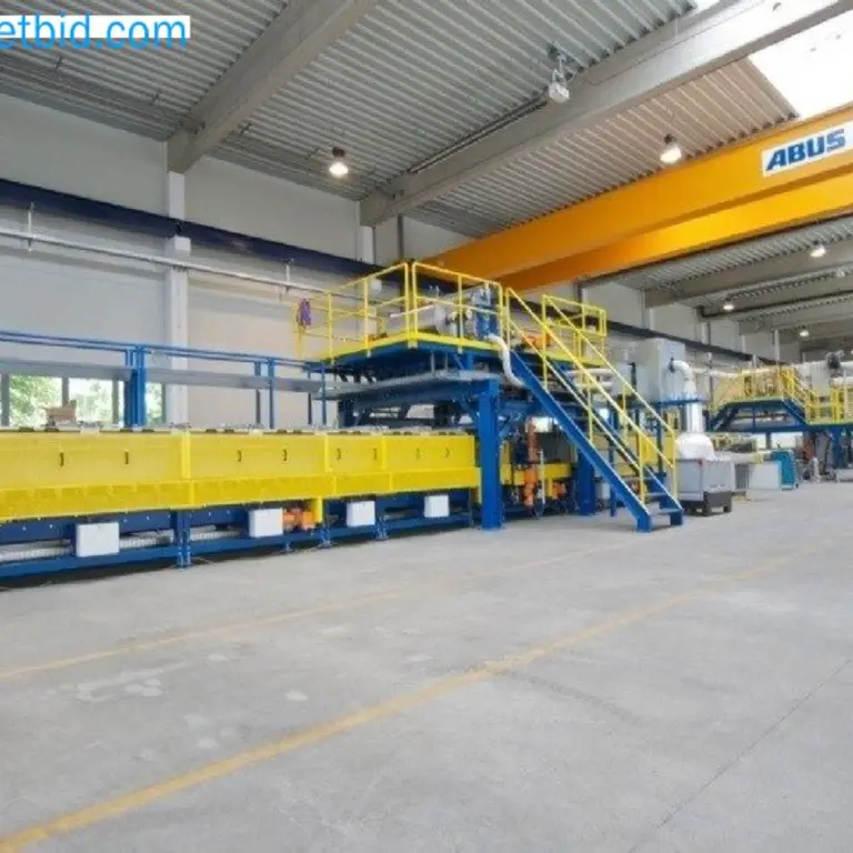 Pulverbeschichtungslinie und Sicherheitsglasproduktion (Zuschlag unter Vorbehalt) Klöpper Maschinentechnik C-2600x4000-HA-K