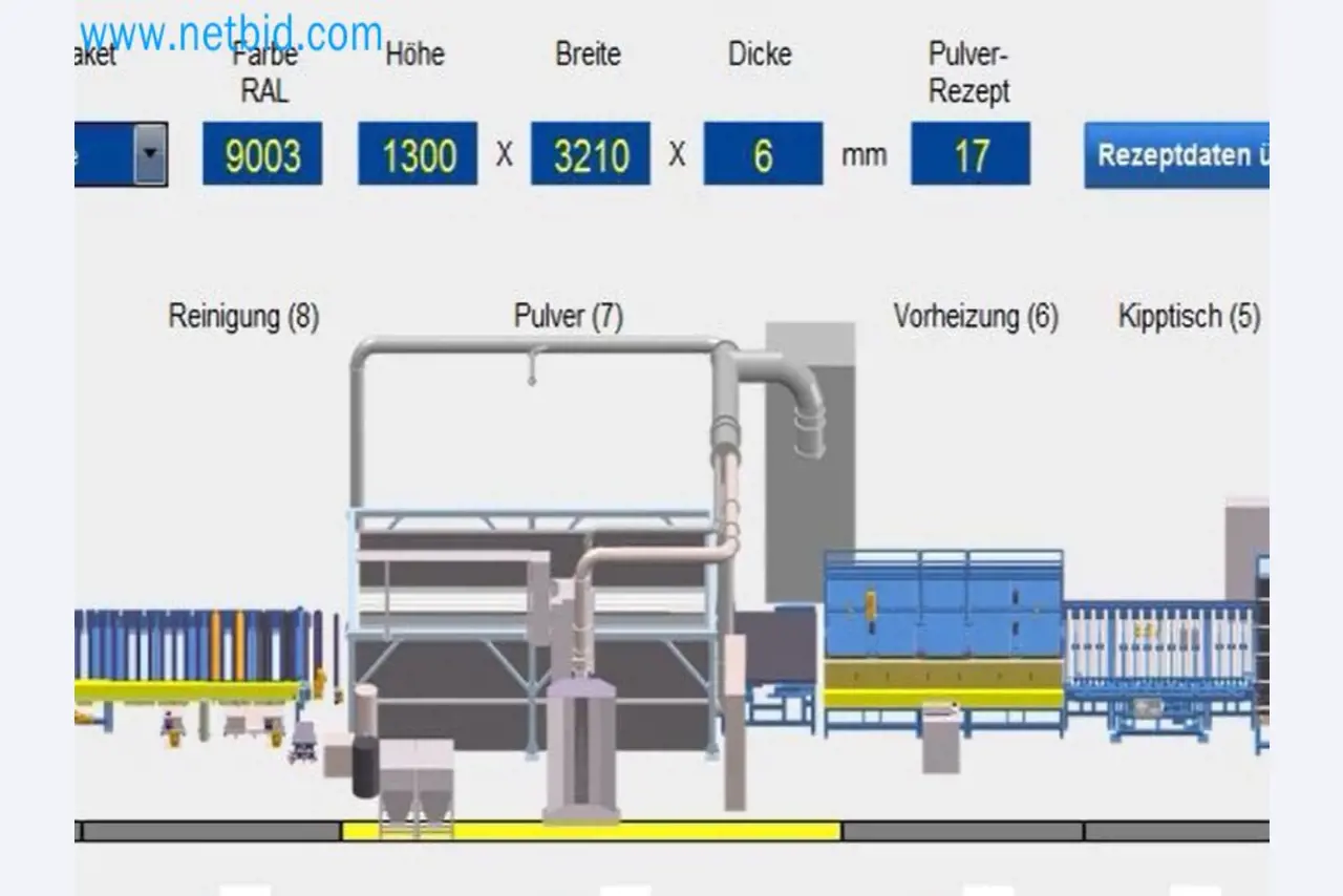 Verkauf einer neuwertigen Pulverbeschichtungs- und Sicherheitsglasanlage (Ausstellungsmaschine)-51