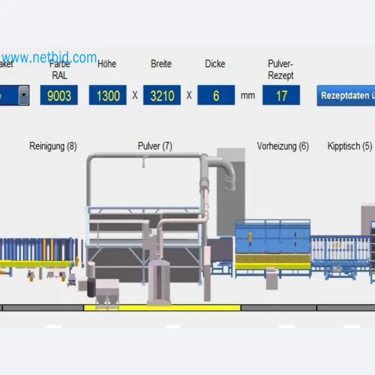 Verkauf einer neuwertigen Pulverbeschichtungs- und Sicherheitsglasanlage (Ausstellungsmaschine)-51