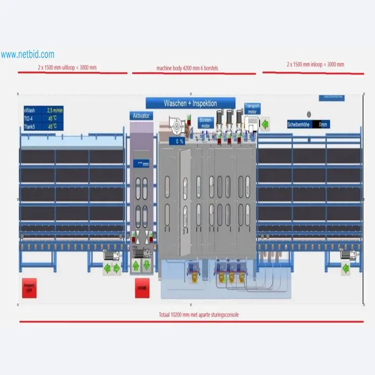 Verkauf einer neuwertigen Pulverbeschichtungs- und Sicherheitsglasanlage (Ausstellungsmaschine)-56