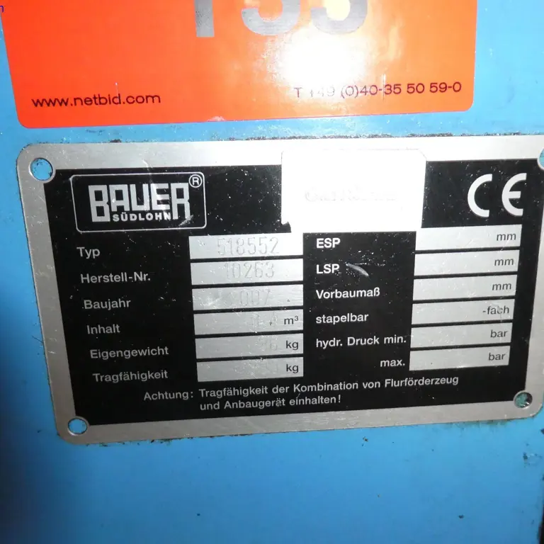 Kontejner na odklízení třísek Bauer 318552