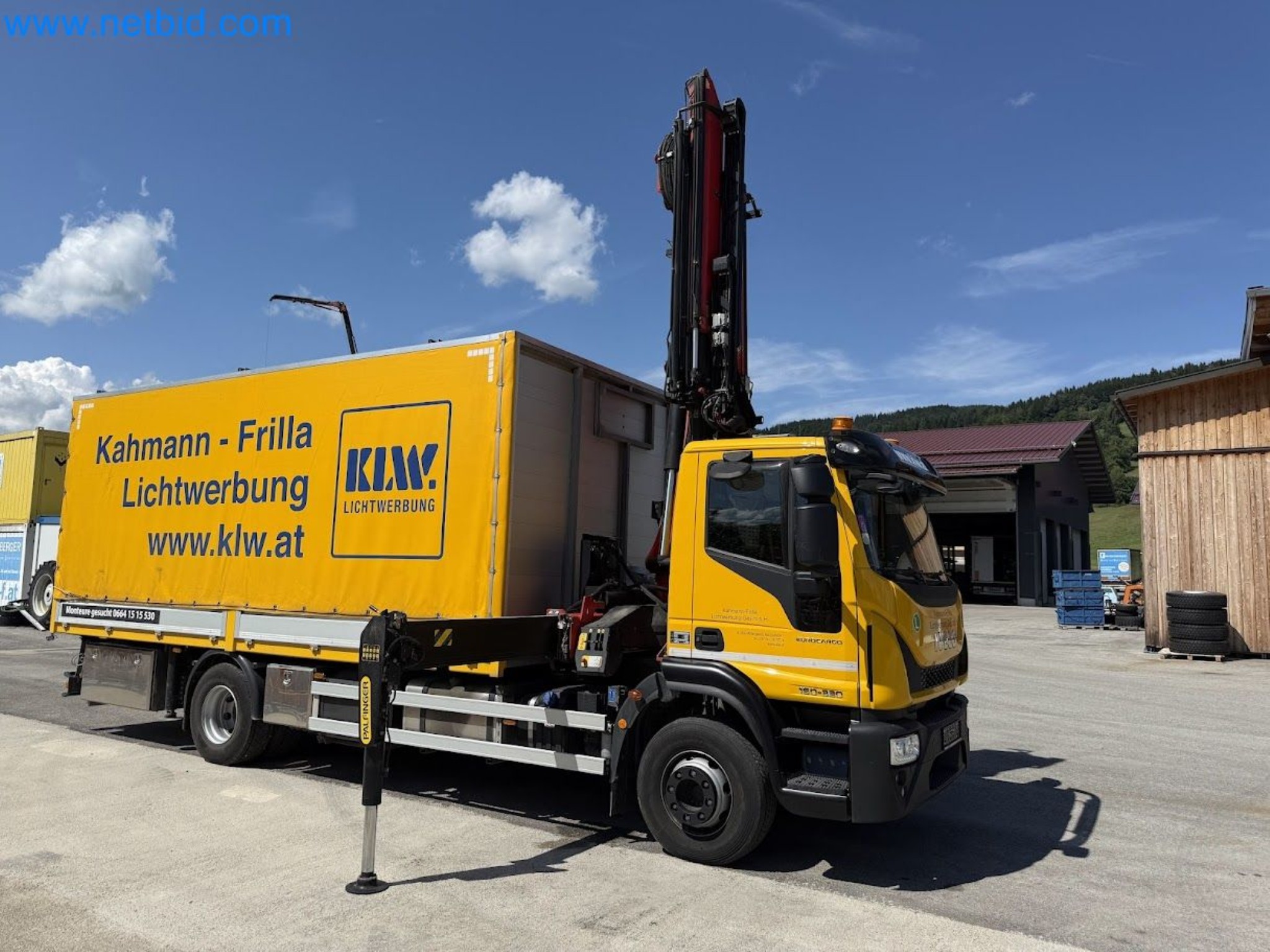 Ciężarówka IVECO 160-320 Eurocargo z żurawiem załadunkowym Palfinger PK 18002-EH B Power Link Plus-2