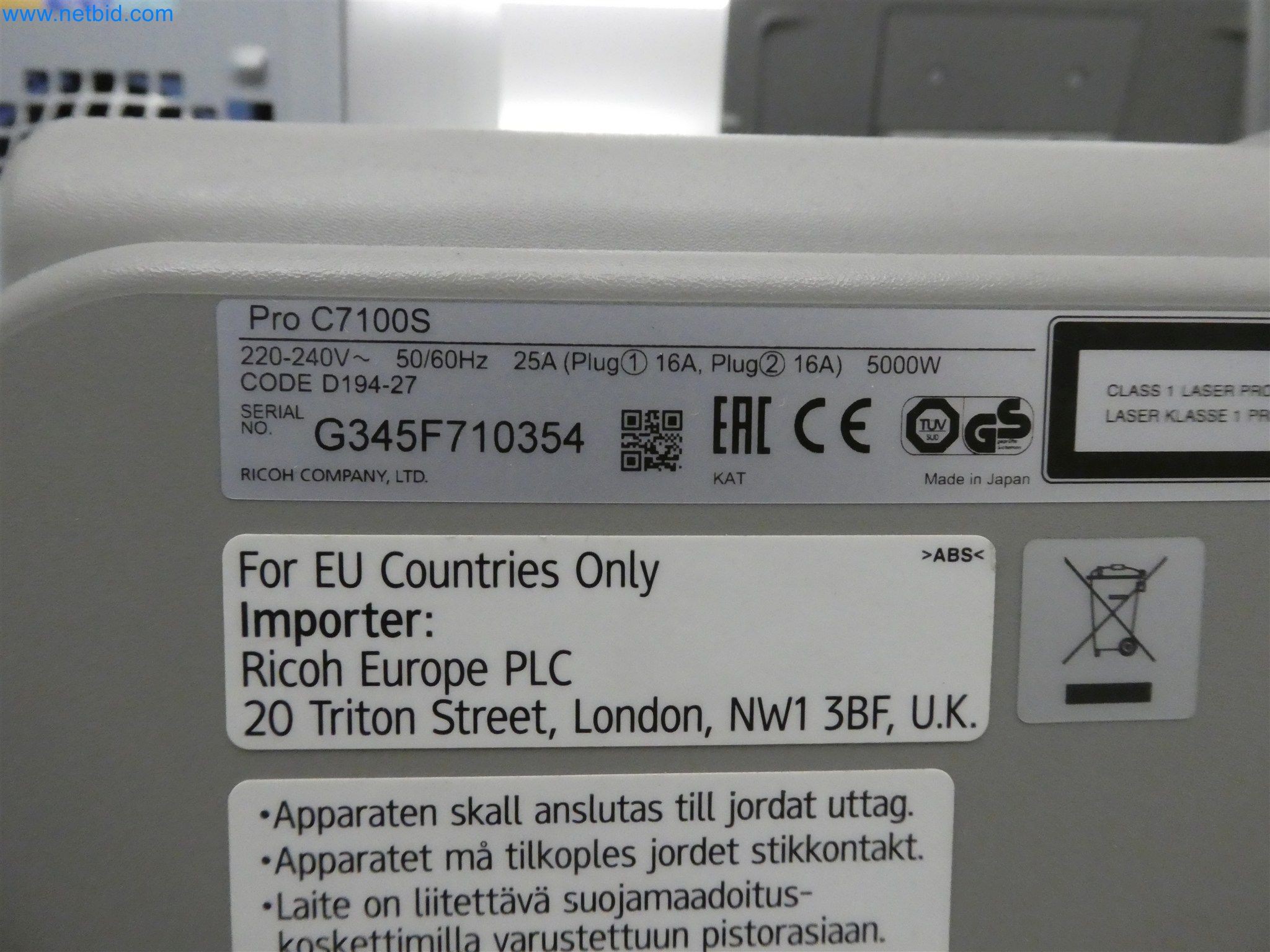 Printing and sorting machines-11