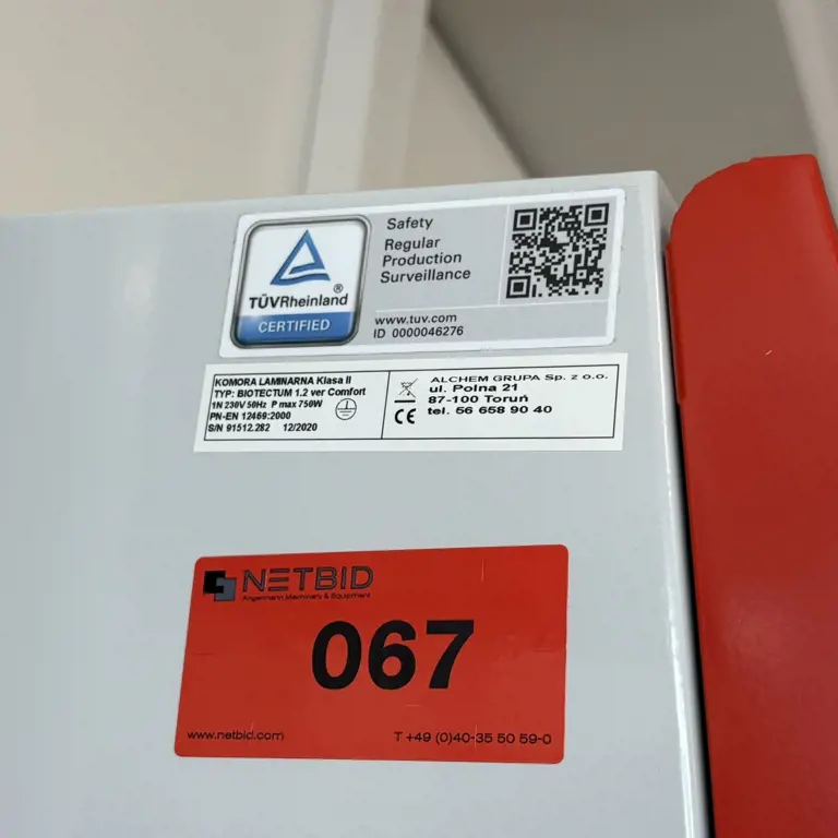 Banco esterilizado BIOTECTUM Total Safety 1.2 Comfort
