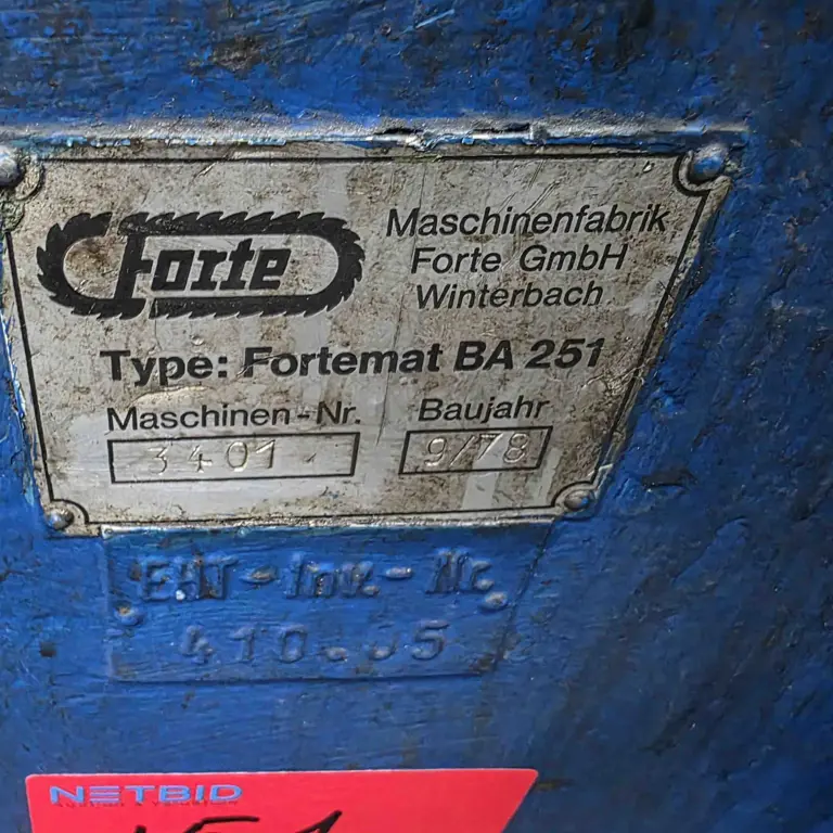 Pásová pila na kov Forte Fortemat BA 251