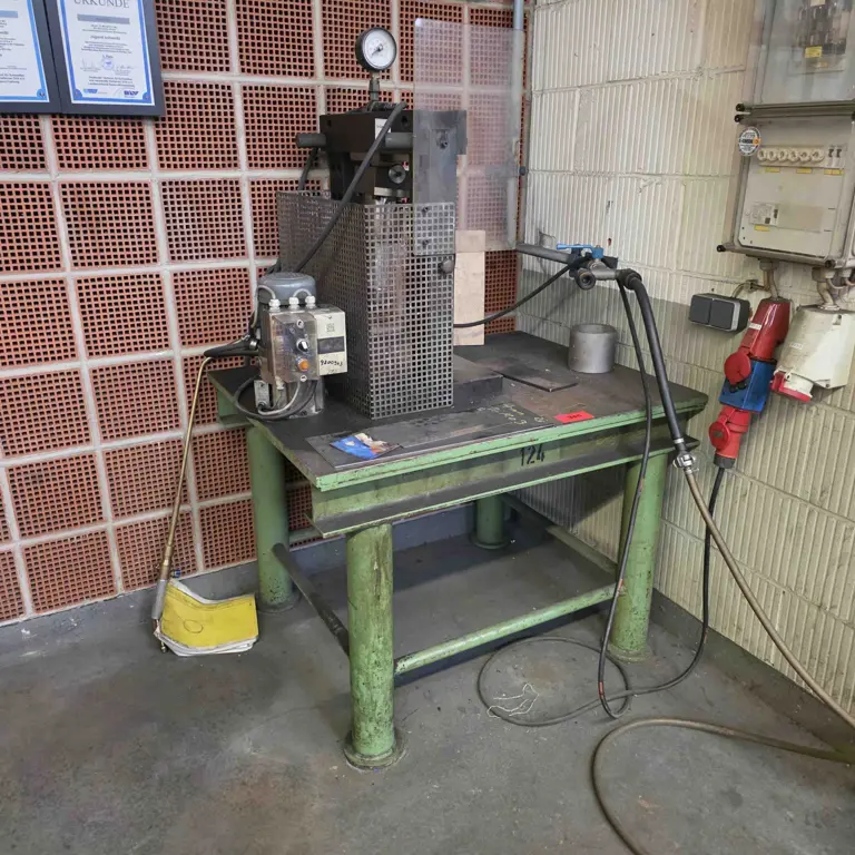 Hydraulic straightening press (124)