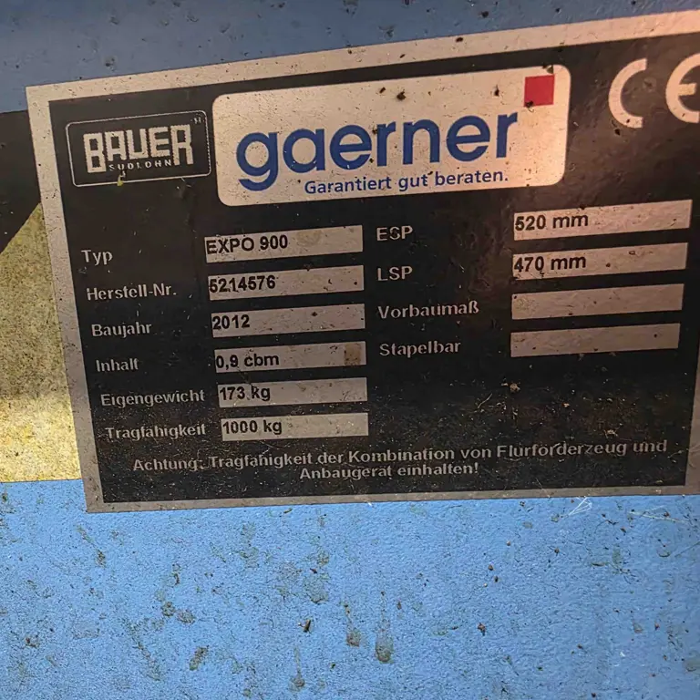 Chip dump bucket Bauer Expo 900