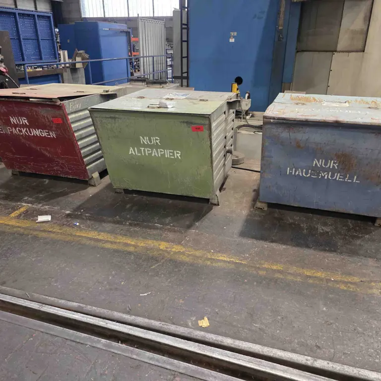3 Dumpsters (household waste, packaging, waste paper)