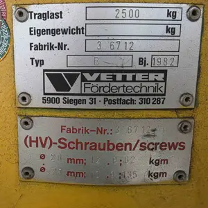 Pillar jib crane (4073) Vetter B