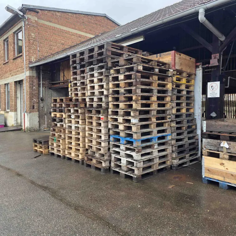 Stock of Euro wooden pallets