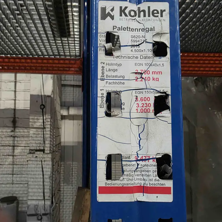 Paletový regálový systém Kohler