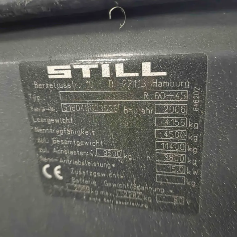 Elektrický vysokozdvižný vozík (k dispozici 31/07/2026) Still R 60-45