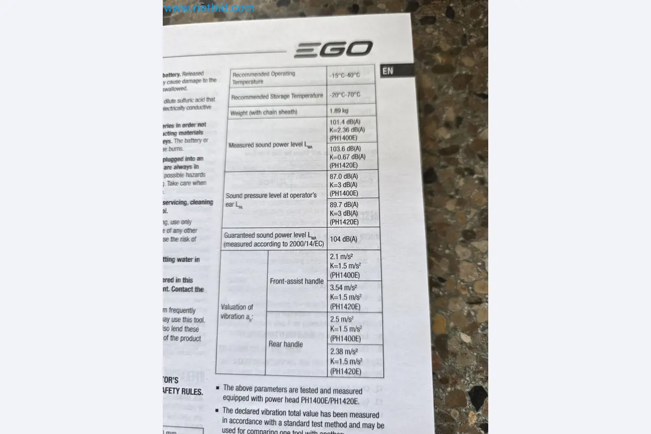 Auktion - EGO-Elektrowerkzeugen ungenutzt-7