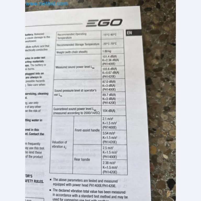 Auktion - EGO-Elektrowerkzeugen ungenutzt-7