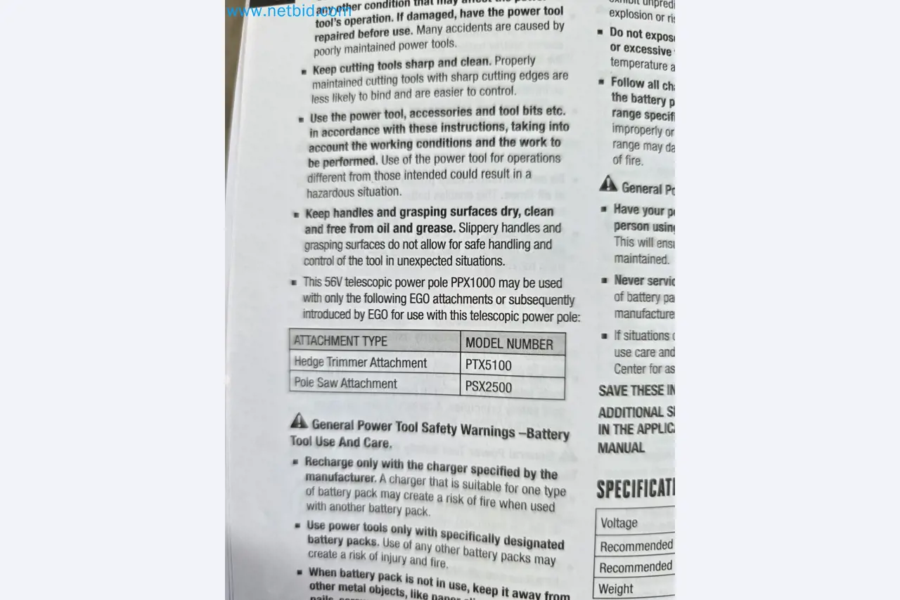 Auktion - EGO-Elektrowerkzeugen ungenutzt-4