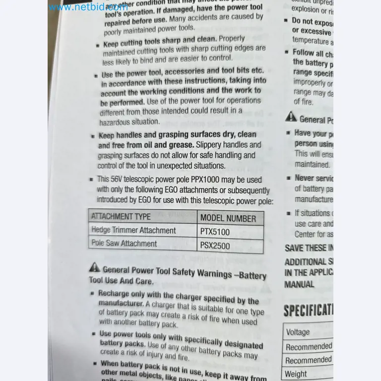 Auktion - EGO-Elektrowerkzeugen ungenutzt-4