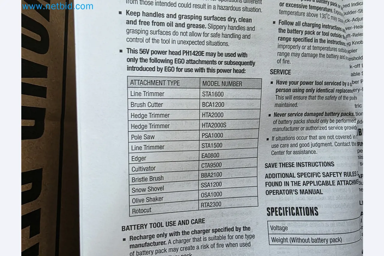 Auktion - EGO-Elektrowerkzeugen ungenutzt-6