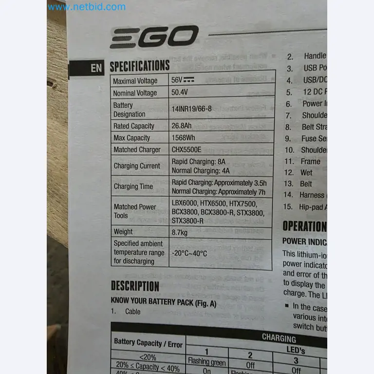 Auktion - EGO-Elektrowerkzeugen ungenutzt-3