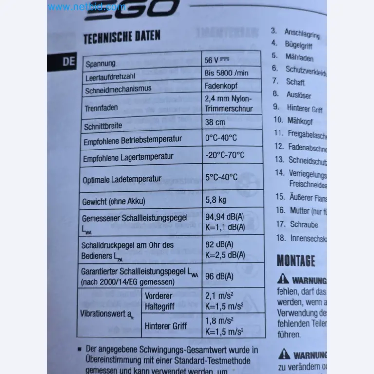 Auktion - EGO-Elektrowerkzeugen ungenutzt-5