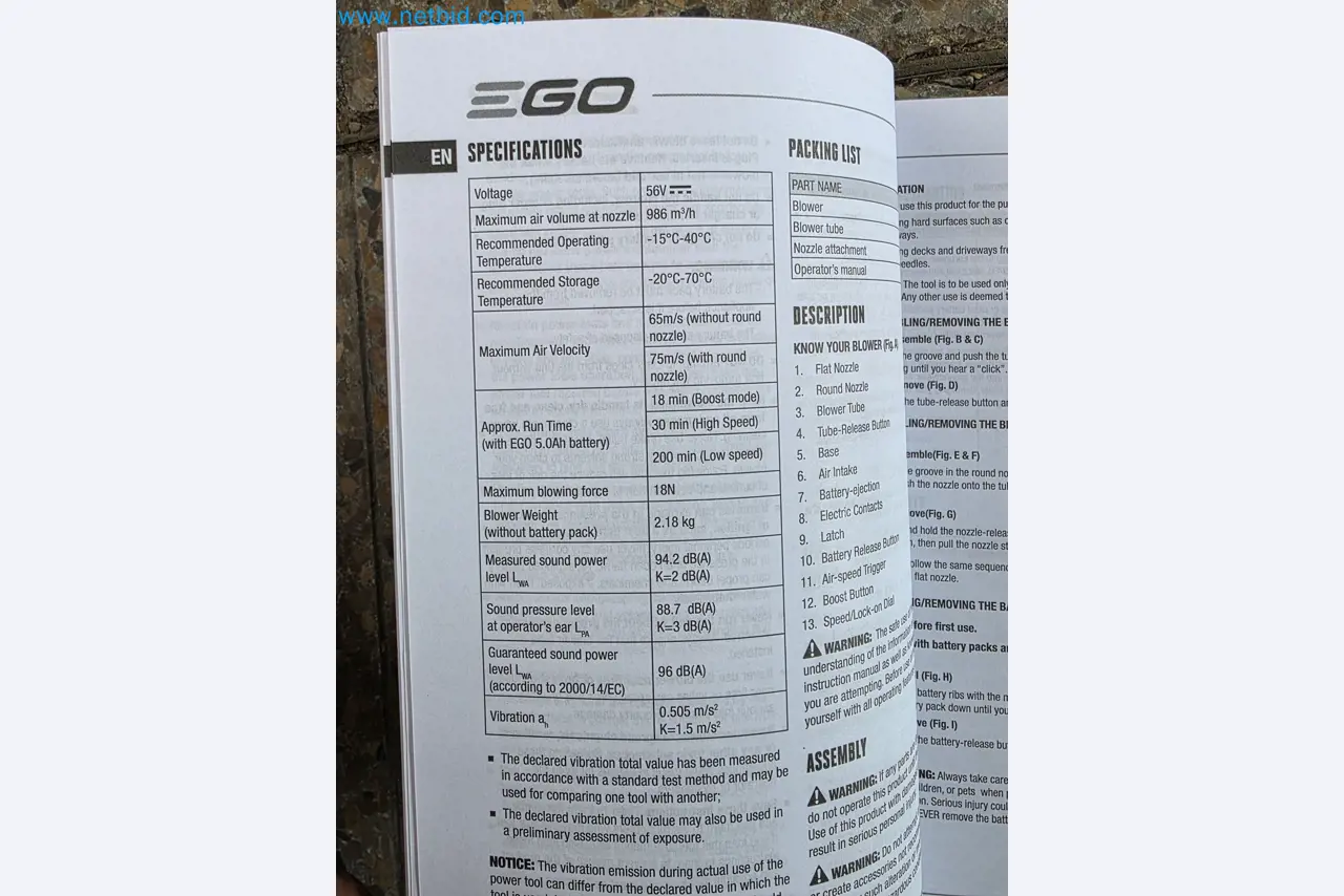 Auktion - EGO-Elektrowerkzeugen ungenutzt-4