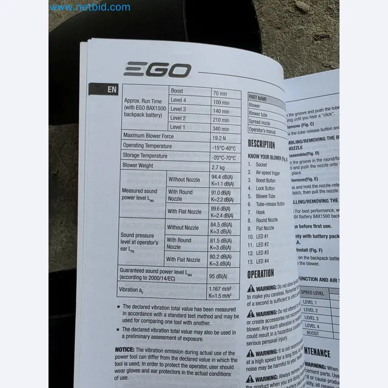 Auktion - EGO-Elektrowerkzeugen ungenutzt-5