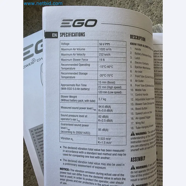 Auktion - EGO-Elektrowerkzeugen ungenutzt-6