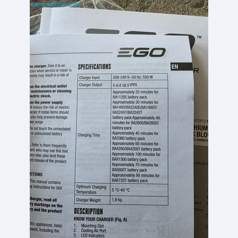 Auktion - EGO-Elektrowerkzeugen ungenutzt-8