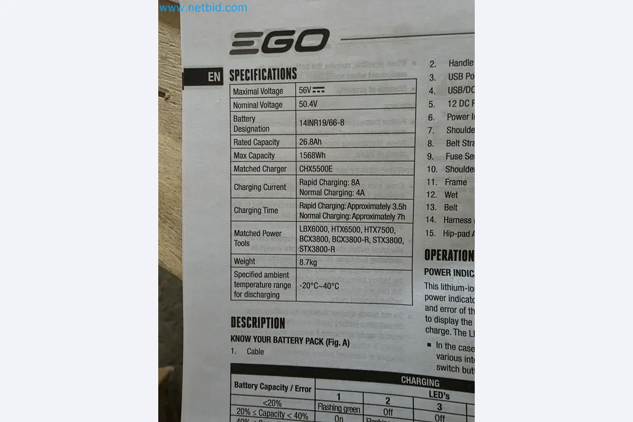 Auktion - EGO-Elektrowerkzeugen ungenutzt-3