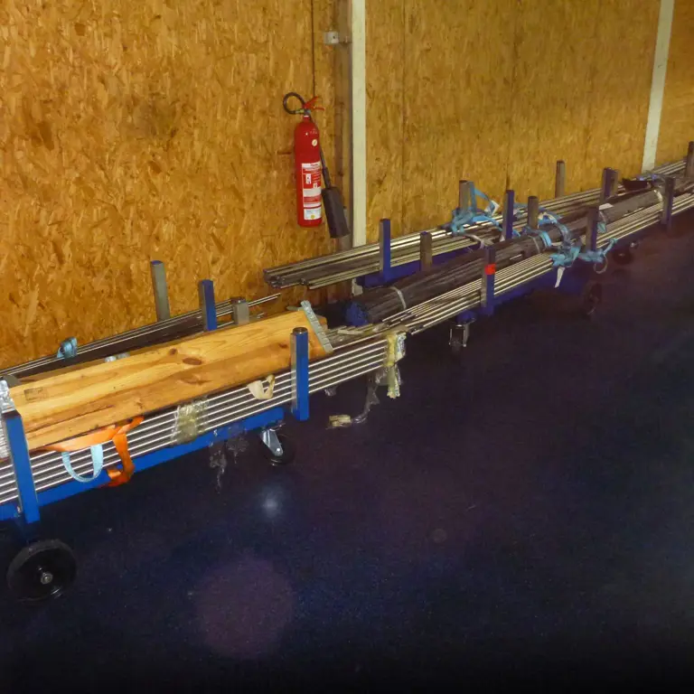 5 Chariot de transport pour matériaux longs