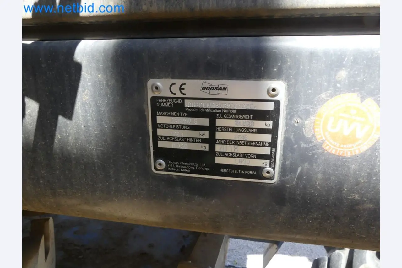 Mobilbagger DOOSAN DX165W -58