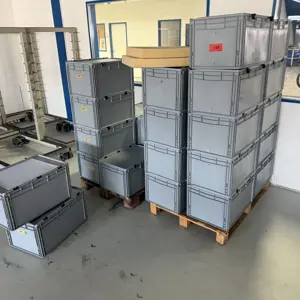 Lot of plastic boxes