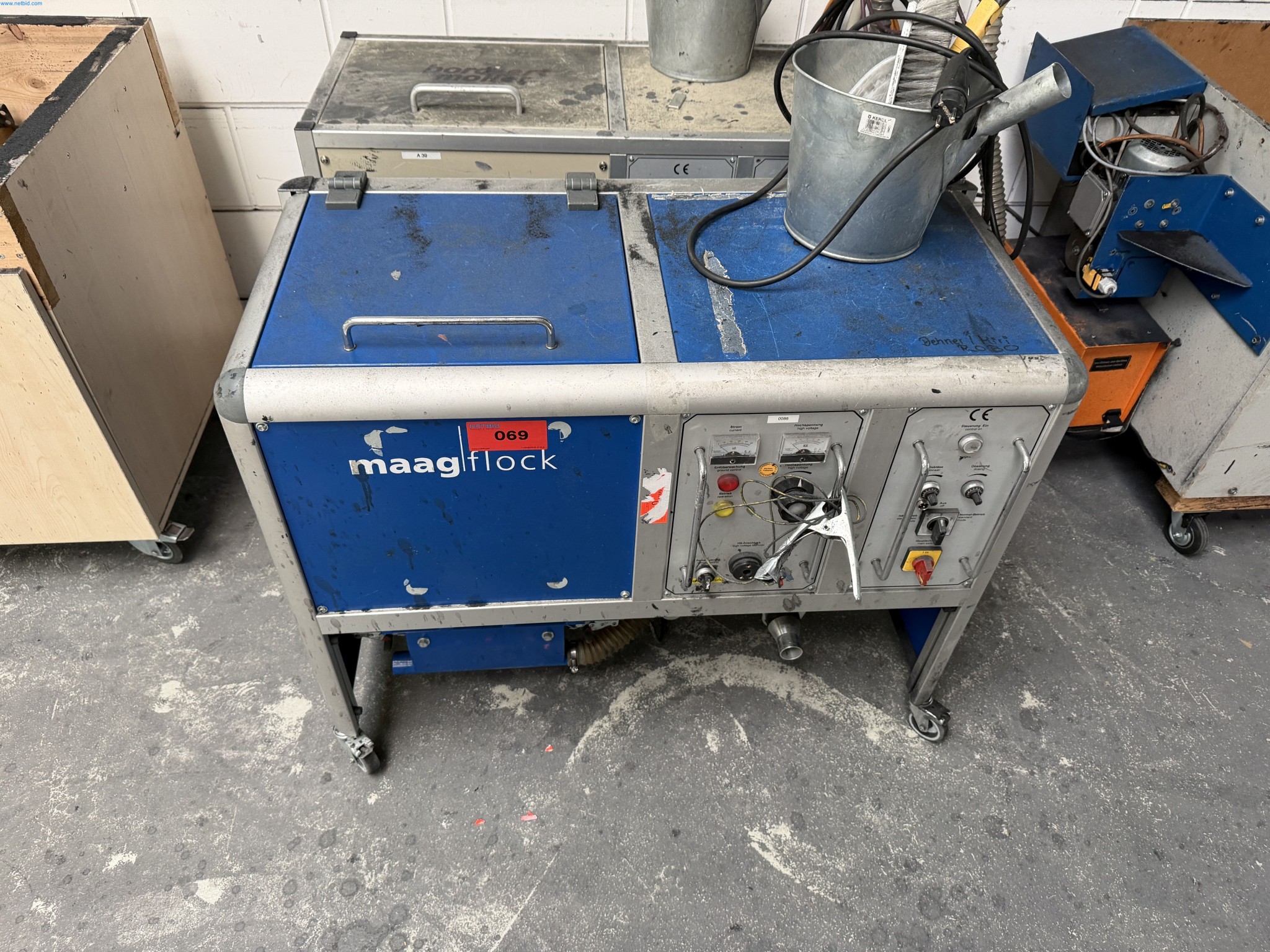 Operating equipment of a technical flocking company-1