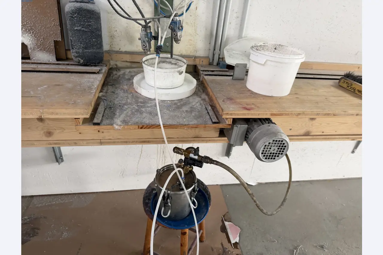 Operating equipment of a technical flocking company-4