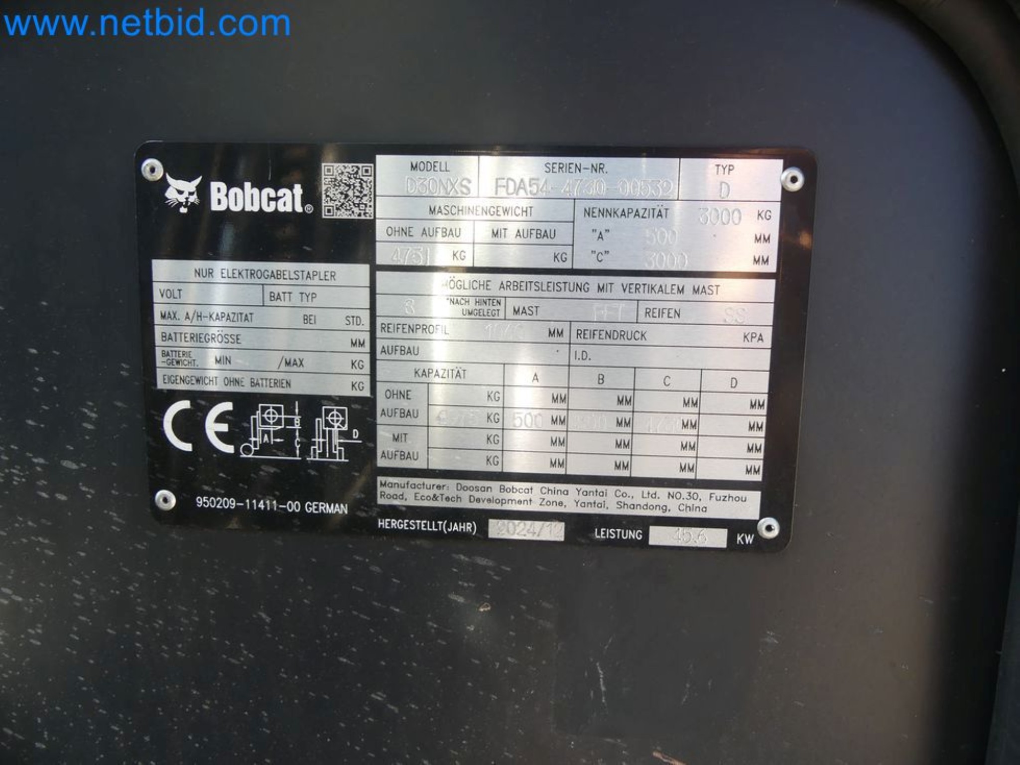 Diesel-Gabelstapler BOBCAT D30NXS-9