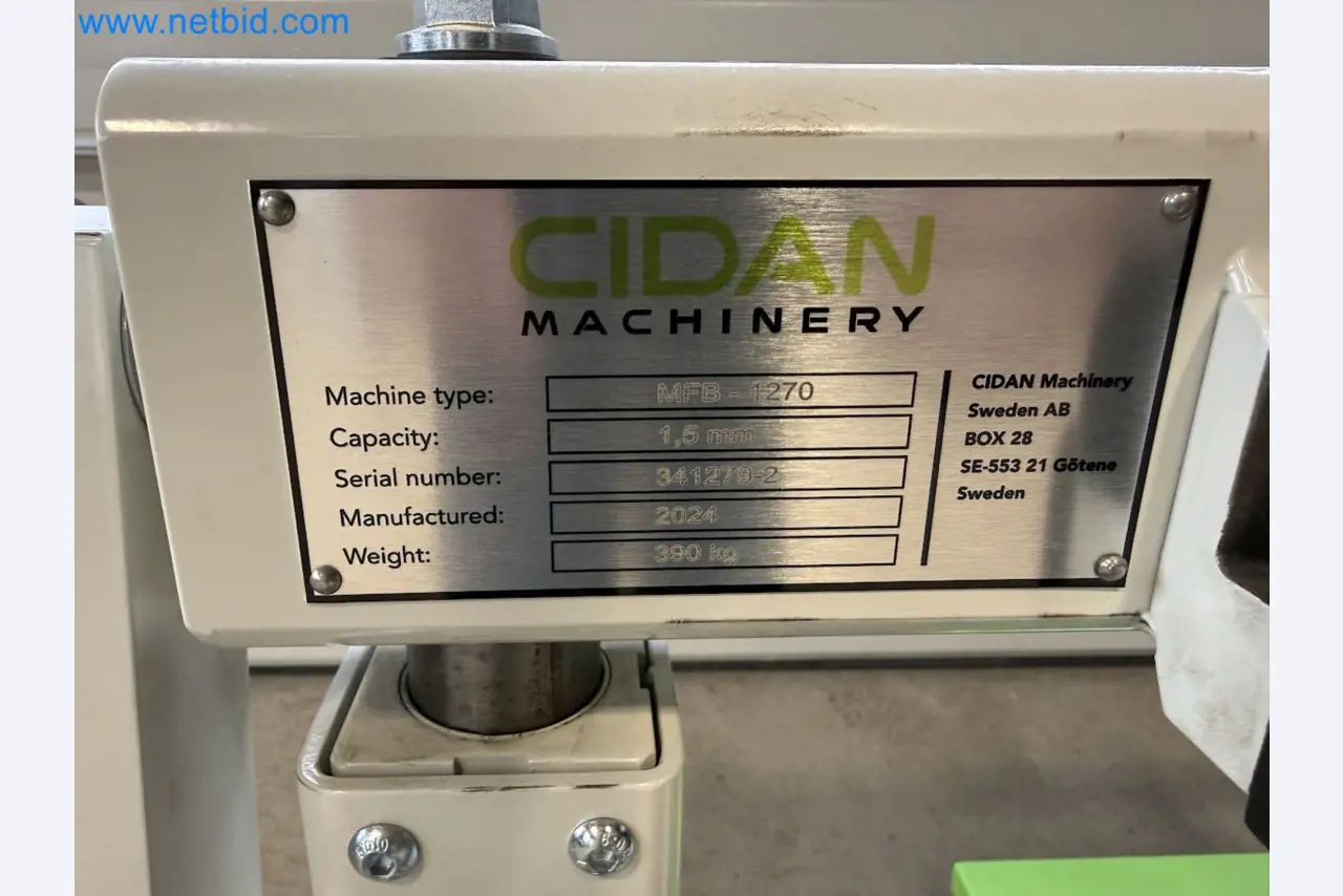 Segment-Schwenkbiegemaschine CIDAN MFB 1270 -12