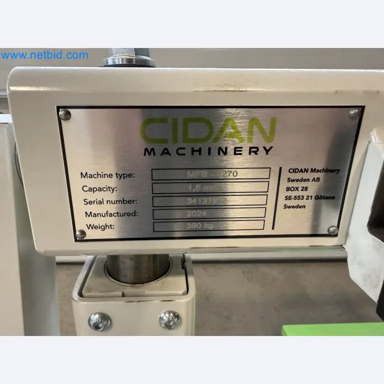 Segment-Schwenkbiegemaschine CIDAN MFB 1270 -12
