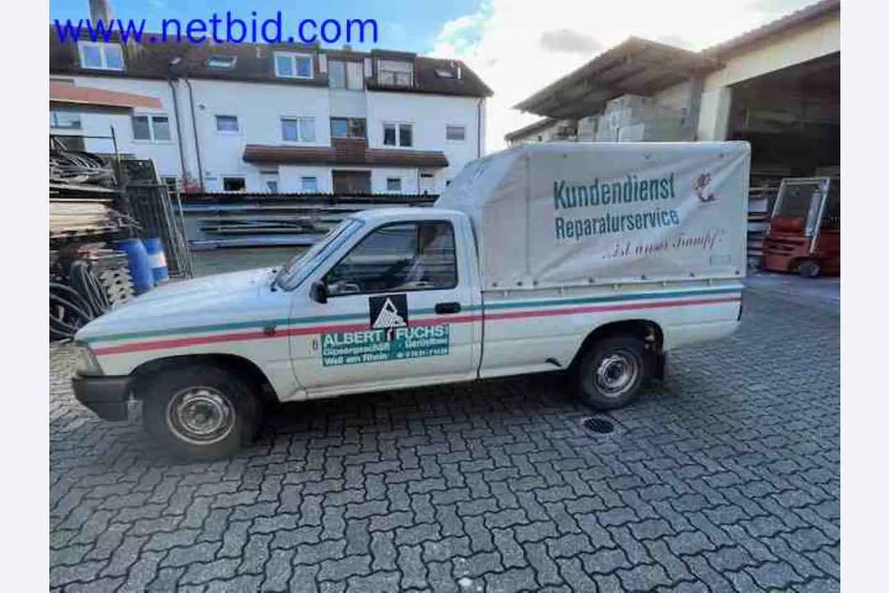 Trucks with loading crane, vans, Dokas with tarpaulin and bows, station wagons, forklift trucks, skips, small equipment, tools-1