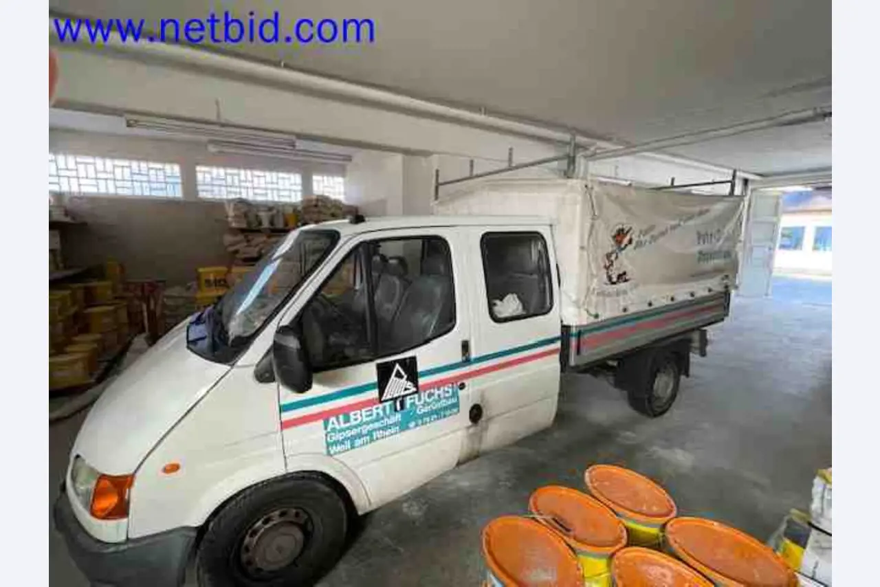Trucks with loading crane, vans, Dokas with tarpaulin and bows, station wagons, forklift trucks, skips, small equipment, tools-1