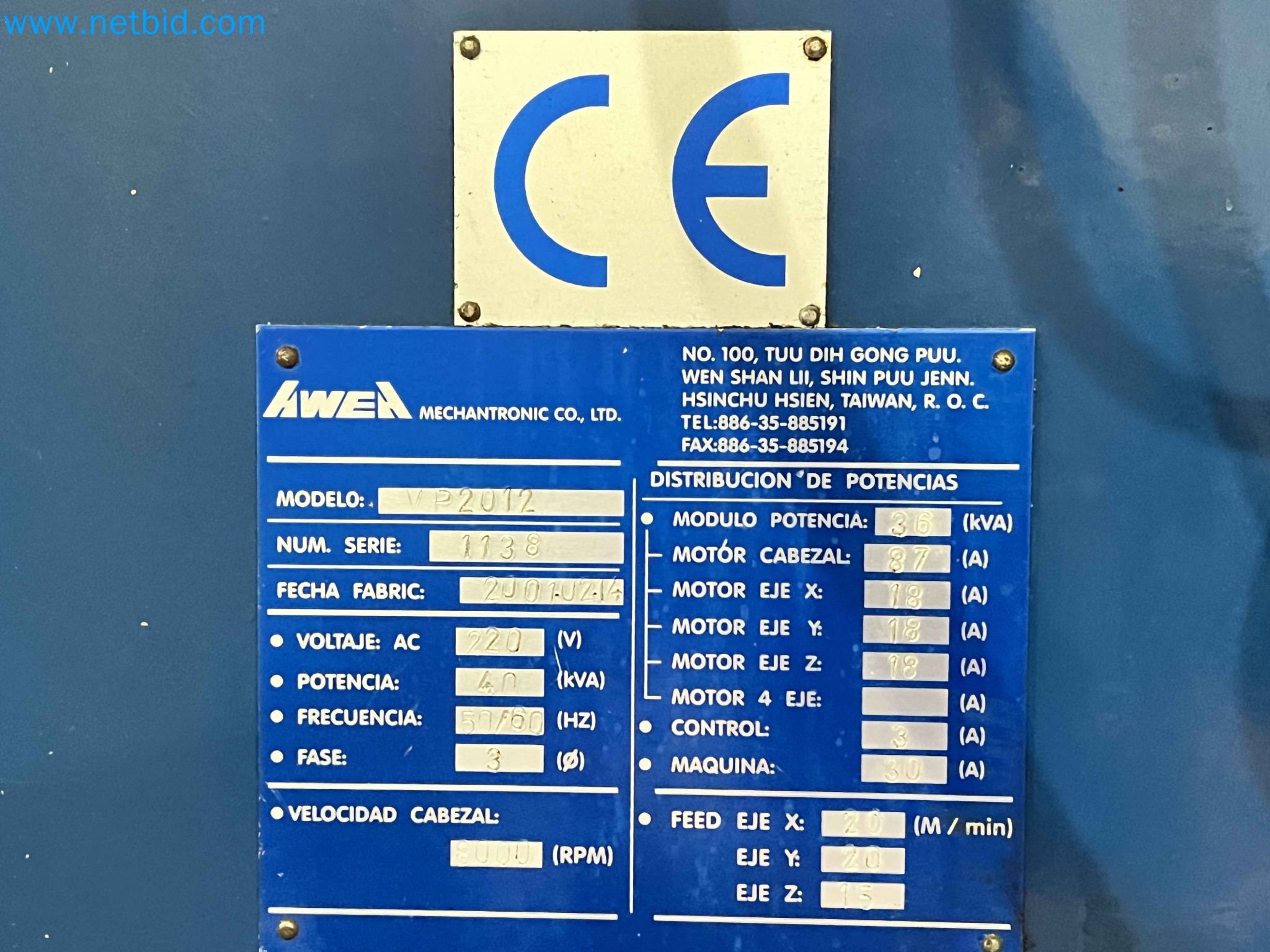 Dražba strojev za obdelavo kovin iz vec zaprtih podjetij na Portugalskem-27