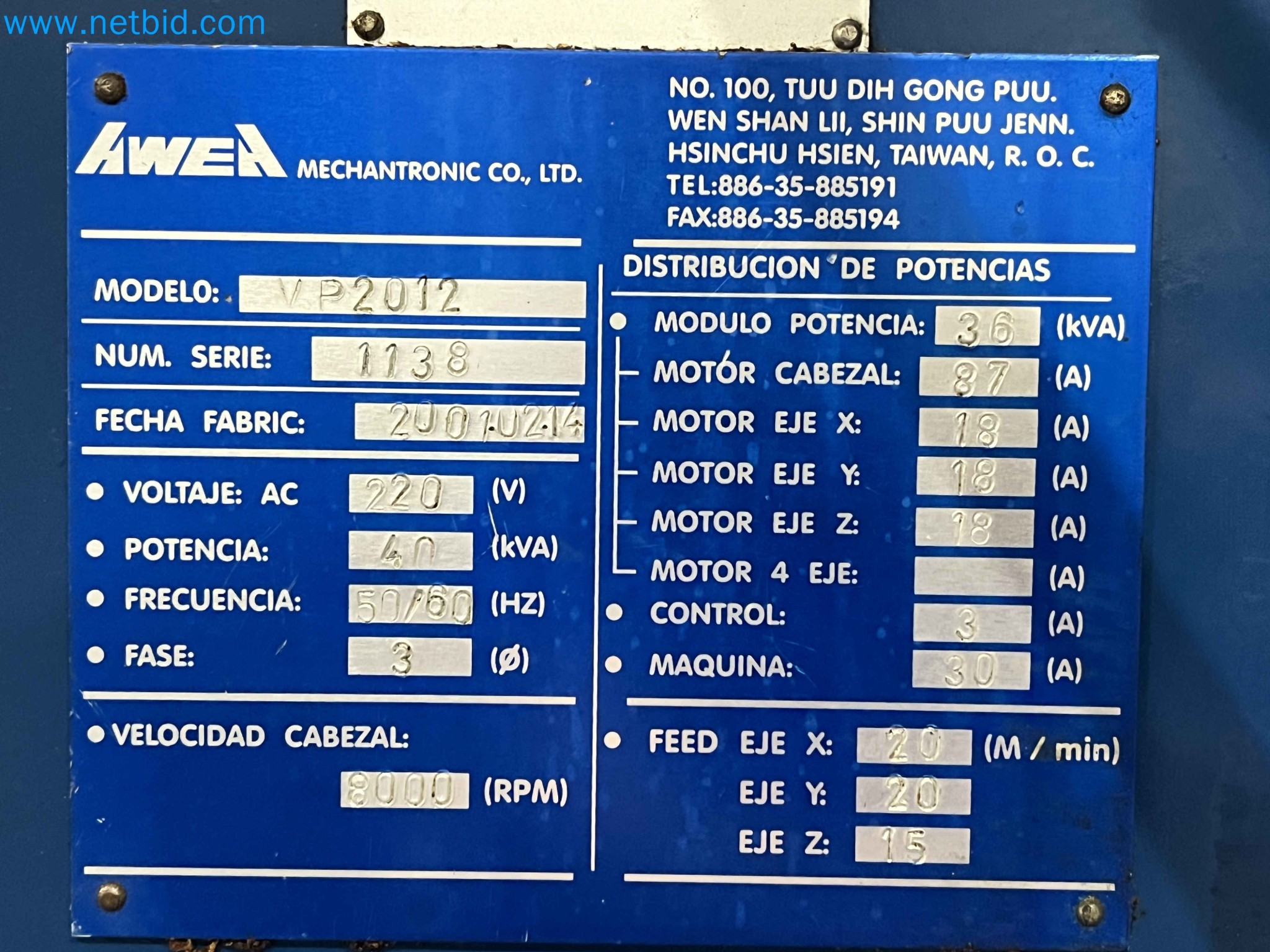 Dražba strojev za obdelavo kovin iz vec zaprtih podjetij na Portugalskem-28