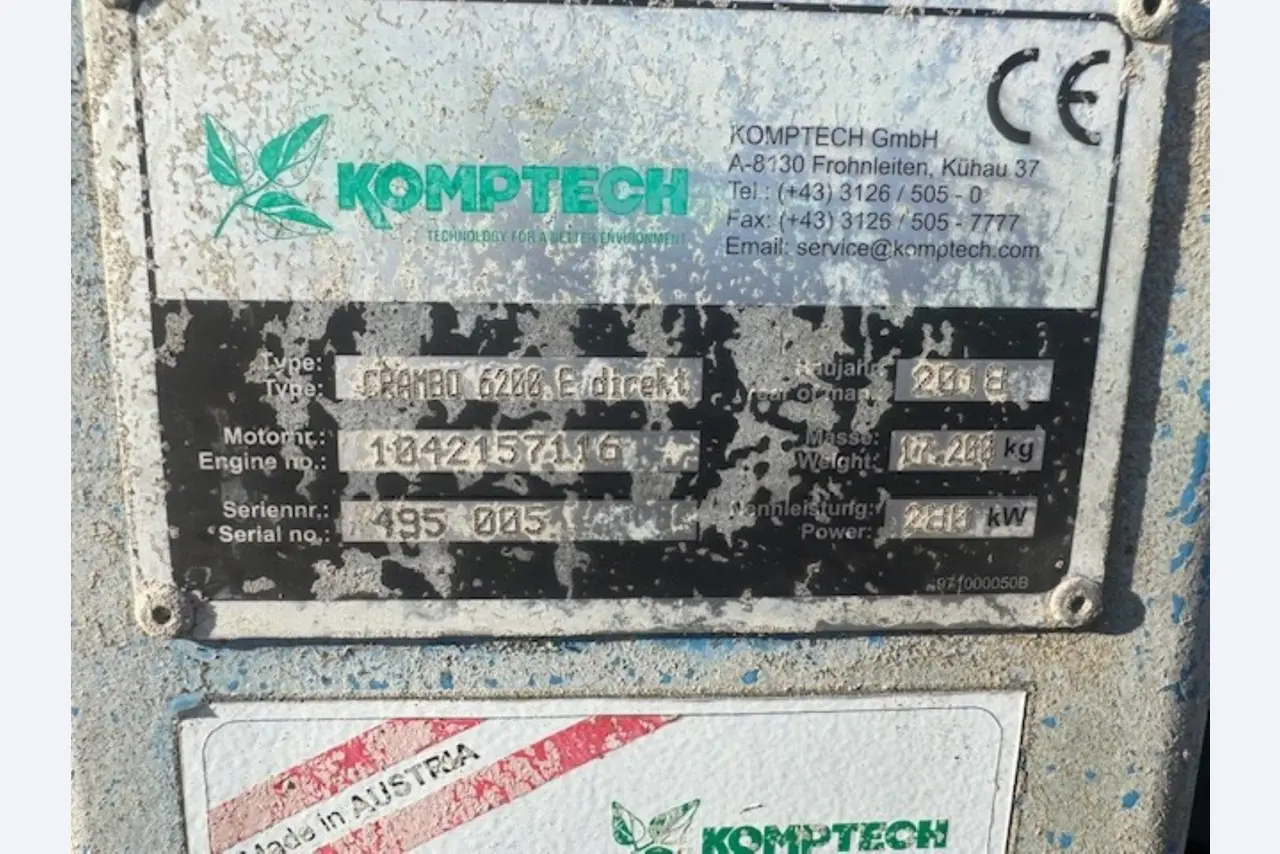 Trituradora de madera y residuos verdes KOMPTECH Crambo 6200 E direct-5