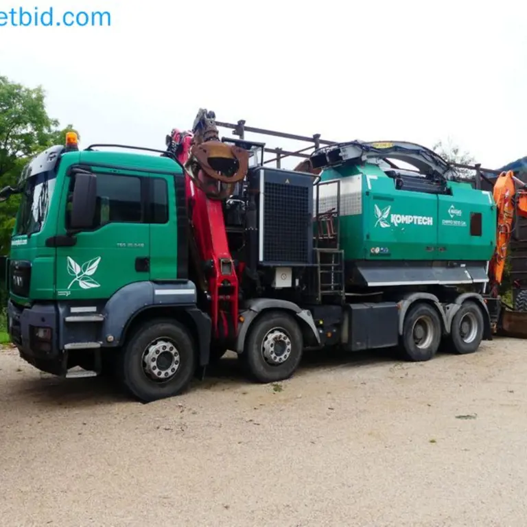 4-Achs LKW (N3G) mit Kran und Holzhackanlage MAN TGS 35.540 8X4 BB